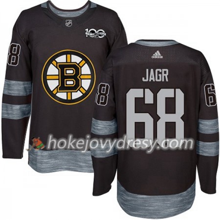 Pánské Hokejový Dres Boston Bruins Jaromir Jagr 68 1917-2017 100th Anniversary Adidas Černá Authentic